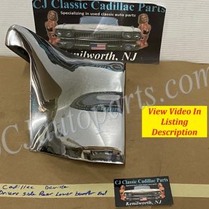 OEM 1961 Cadillac Deville Eldorado Fleetwood LEFT DRIVER SIDE REAR LOWER BUMPER END #1474696